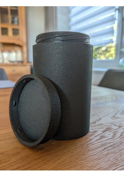 3d Baskı Vidalı Kapaklı Saklama Kavanozu Tırtıklı Kapaklı Dekoratif Mutfak Kuru Gıda Kabı 10x16 Cm 800 Ml Diğer