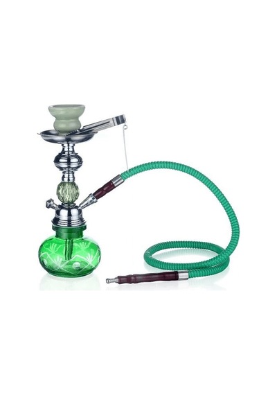 Küçük Boy Nargile Takımı - Yeşil Lisinya