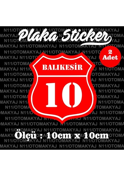 10 Balıkesir İl Şehir Plaka Sticker Futbol Spor Kulüb