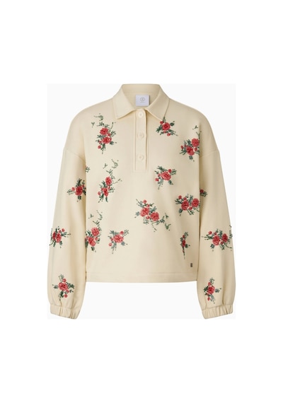 Bogner Fire&ıce Bogner Bijou Taş Detaylı Oversize Polo Sweatshirt Bej