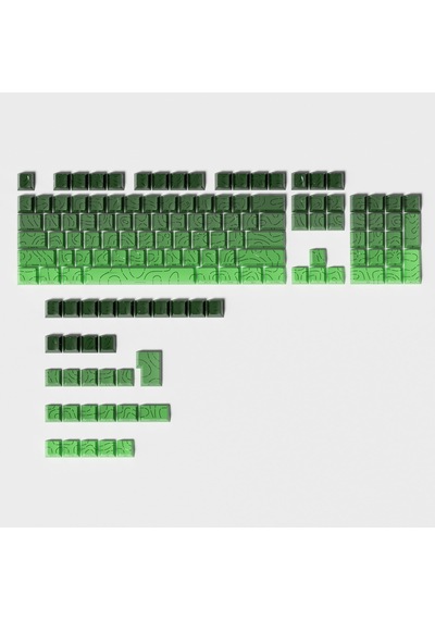 Mekanik Klavye -pbt Çift Baskı Keycap Seti- Çizgi Desenli 137 Tuşlu Yeşil - Siyah Tuş Takımı
