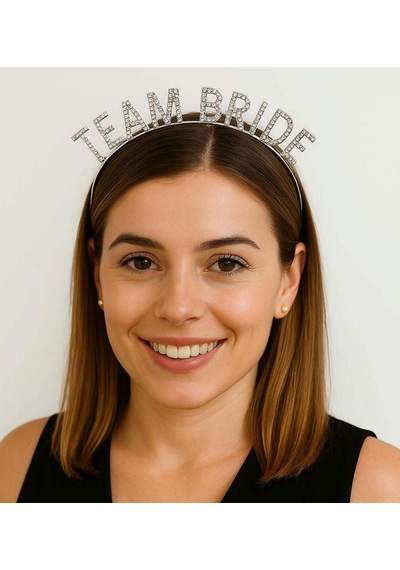 Gümüş Renk Team Bride Taç Plastik Gelin Ve Nedime Tacı N712