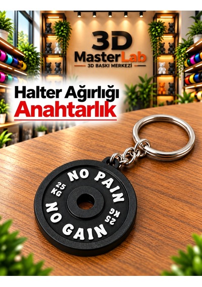 Halter Ağırlığı Figür Anahtarlık