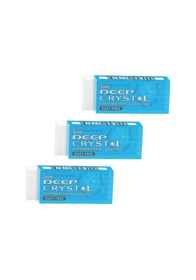 Serve Deep Crystal Şeffaf Silgi 3'lü Paket - Büyük Boy 8680869457980