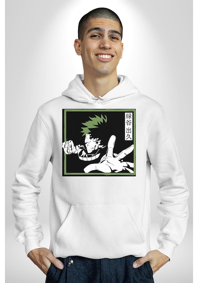 My Hero Academia Dabi Anime Kadın Erkek Beyaz Kapüşonlu Sweatshirt Hoodie Beyaz