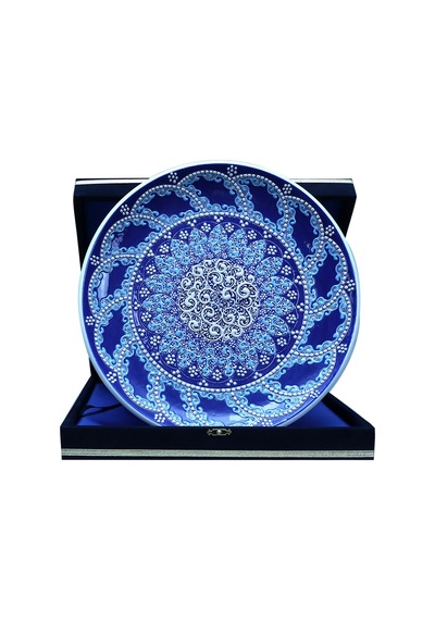 E38 El İşçiliği Çini Tabak - 30 Cm - 6522