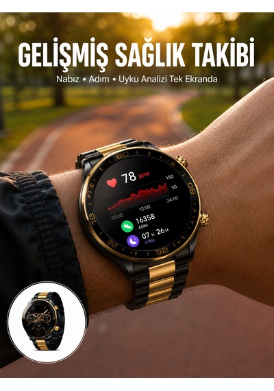 3 Bileklikli Amoled Akıllı Saat Bluetooth Çağrı Ve Sağlık Takipli Yeni Nesil - Lisinya