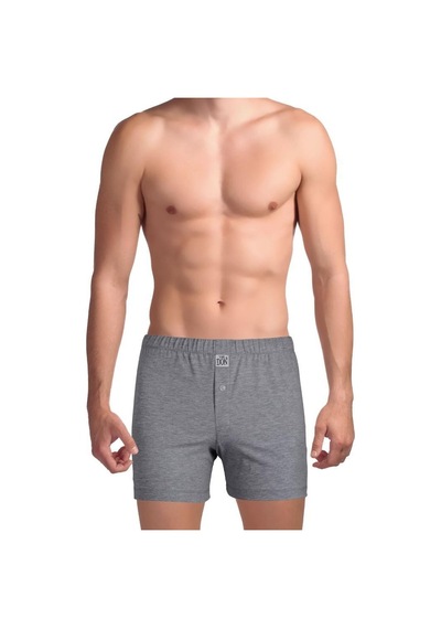 The Don Traditional Uzun Paçalı Erkek Boxer Gri Renk