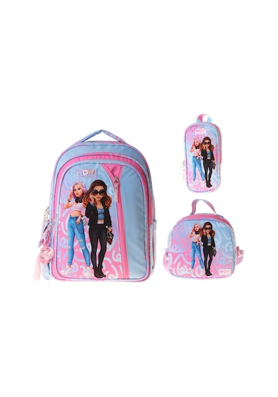 Wow Generation Üçlü İlkokul Okul Çanta Seti - Pembe - Turkuaz - Wonderful Baskılı - Kız Çocuk - Setwg-w6069a Çok Renkli