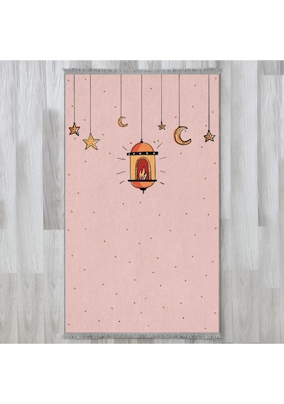 Evaşk Çocuk Seccadesi Namazlık Dokuma Halı Kaymaz Muslumana Seccade66x113 PEMBE 1EVASK420P66