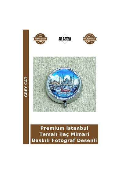 Premium İstanbul Temalı Mimari Baskılı Fotoğraf Desenli Çok Renkli