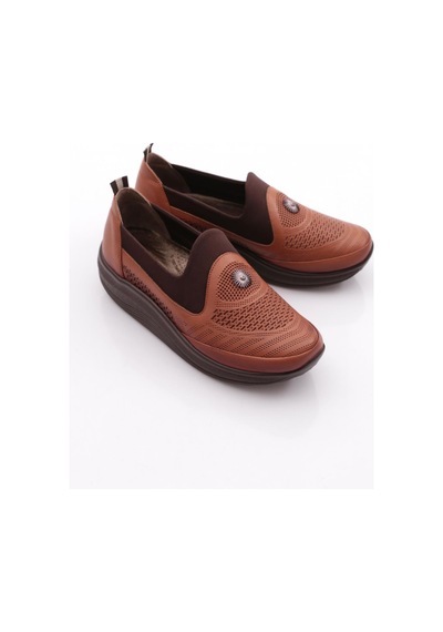 Dgn 4029 Kadin Comfort Ayakkabi Taba Analin
