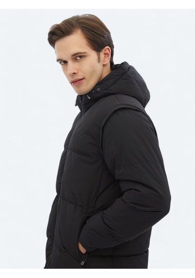 Kip Siyah Regular Fit Dokuma Mont