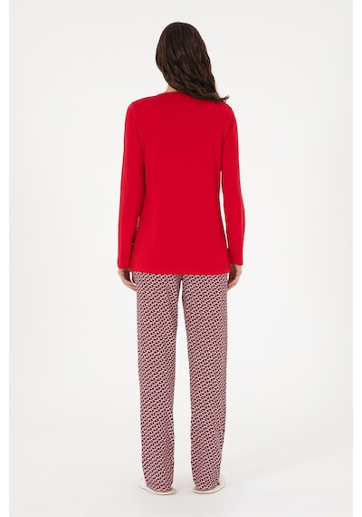U.s. Polo Assn. Kadın Kırmızı Pijama Takım 50303405-vr030 Kırmızı