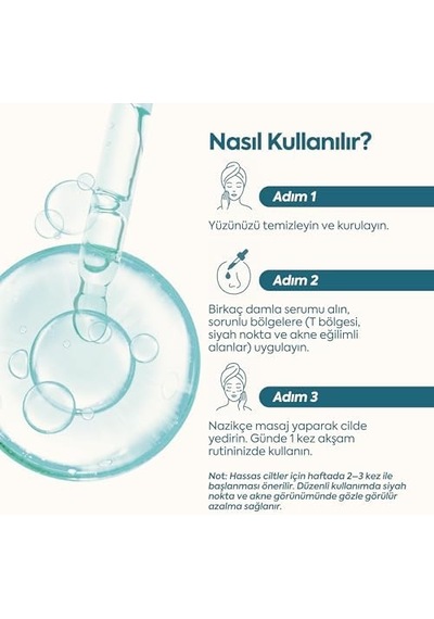 Niacinamide Yüz Serumu Gözenek Görünümünü Sıkılaştırmaya Ve Yağ Dengesini Desteklemeye Yardımcı Siyah Nokta & Leke Görünümü İçin Aydınlatıcı Bakım Serumu, 50 Ml