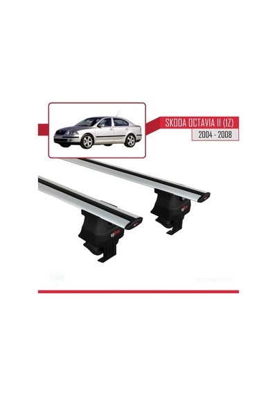 Skoda Octavia Iı 1z 2004-2008 Arası İle Uyumlu Ace-4 Ara Atkı Tavan Barı Gri