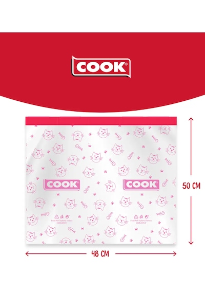 Cook Akıllı Kedi Tuvaleti 240 Adet 1koli/12paket/240adet Atık Torbası Çöp Poşeti X8779 X8623-x8624-x8620 İle Uyumludur
