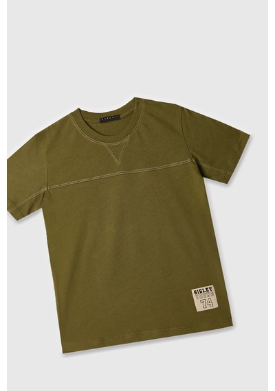 Sisley Erkek Çocuk Koyu Yeşil Tshirt Yeşil