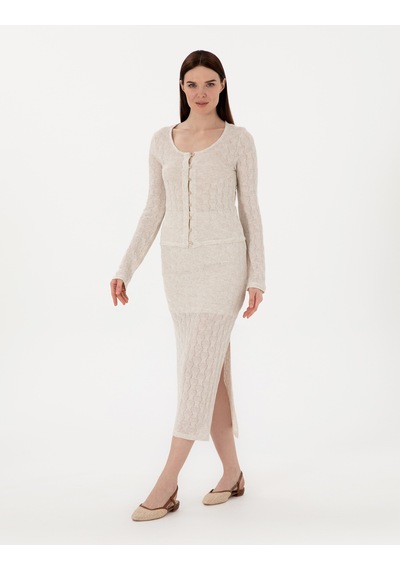 Pierre Cardin Kadın Krem Hırka Örme 50301371-vr071 Krem