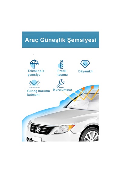 Araba Güneşliği Renault Honda Ford Fiat Uyumlu Araç İçi Otomatik Gölgelik Güneş Koruyucu Perde - 873279570