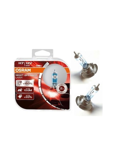 Osram Night Breaker Laser H7 Ampul Takımı %150 Daha Fazla Işık N11.5366