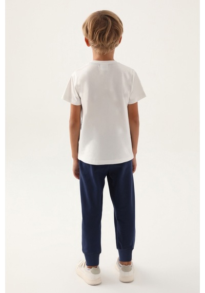 U.S. Polo Assn. Lisanslı Trilinear Krem Erkek Çocuk Pijama Takımı 5274-43178 Krem