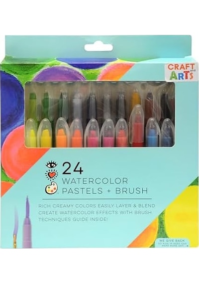 And Arts 24&apos Lü Pastel Ve Fırça 4124 ---