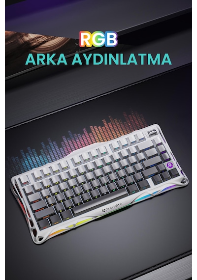 Gravastar Mercury K1 RGB Kablosuz Mekanik Oyuncu Q Klavye