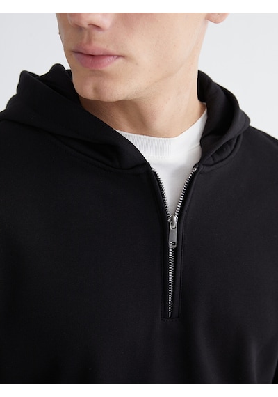 Lcw Vision Siyah Uzun Kollu Erkek Hoodie