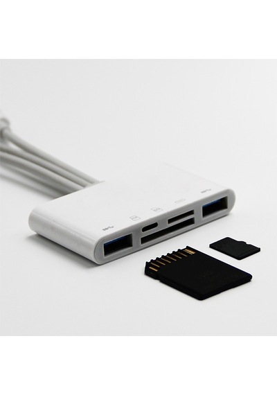 Ally 3 In1 Apple Uyumlu iPhone Usb C Usb A Kamera Okuyucu Kart Okuyucu