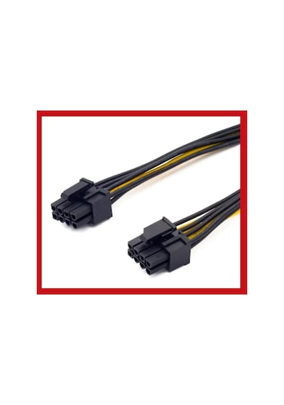 8 Pin Kablo Ekran Kartı Power Çoklayıcı Kablo 18Awg Pci-E Molex