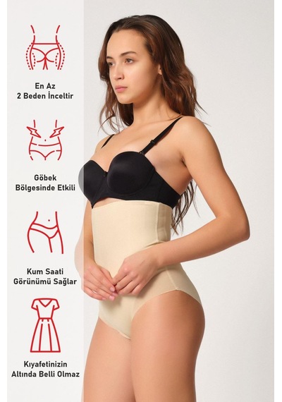 Ten Mı Emay 2945 Tül Karyokalı Slip Lazer Korse Ten