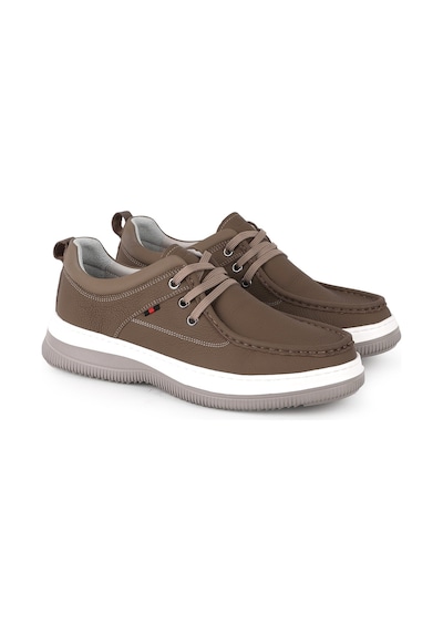 Lbr H1064 Erkek Deri Casual Ayakkabı Khv-gri Kum-beyaz