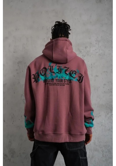Efnaz Style Erkek Üç İplik Içi Pamuklu Alev Baskılı Kapüşonlu Sweatshirt - Gül Kurusu Gülkurusu Efnaz Style Erkek Üç İplik Içi Pamuklu Alev Baskılı Kapüşonlu Sweatshirt - Gül Kurusu Gülkurusu