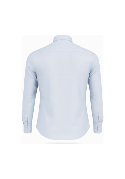 Erkek Beyaz/mavi Slim Fit Gömlek Plus Scorpion, Ofis & Günlük Şık Kombin, Ütü Gerektirmeyen Mavi