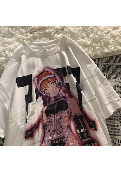Adrift Y2k Unisex Harajuka Anime Retro Kawai Kuromi T-shirt Kod Rertr Startmore 6652 Siyah