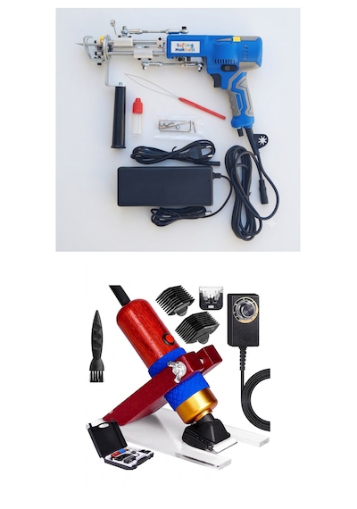 Ak-v Tufting Makinesi Mini Set Mavi Ak-v - Bordo Tıraş Makinesi