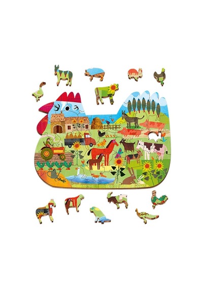 Ludattica The Farm Woody Puzzle