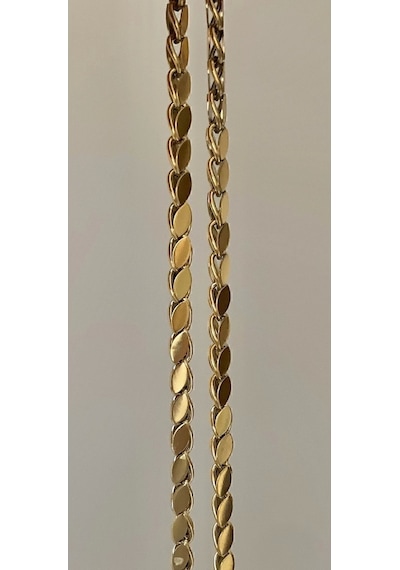 Altın Renk Arpa Zincir Çelik Bileklik - 3132 Gold