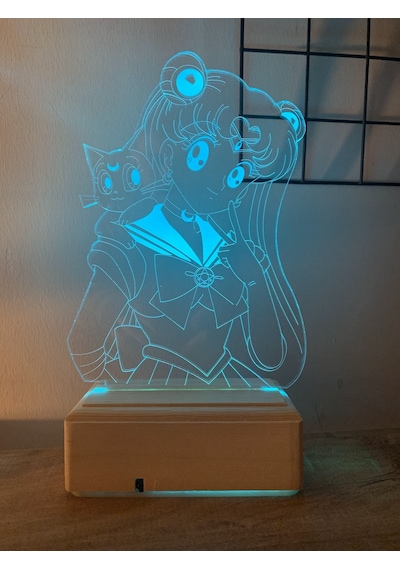 Sailor Moon Usagi Tsukino 16 Renk Gece Lambası