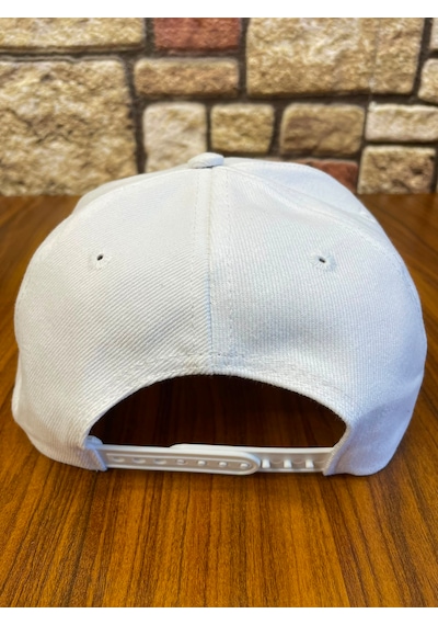 Hamze Mlb Nakış Hip Hop Snapback Rapper Basket Beyzbol Cap Şapka Beyaz - Siyah