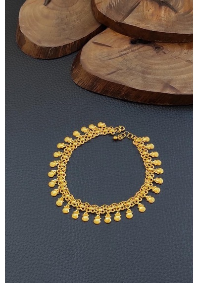 Gümüş Hal Hal Sarı Altın Gold Rengi Gümüş Halhal Midyat leri Gümüş