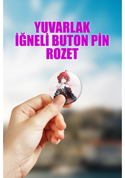 Danjin Wuthering Waves Gacha Çanta Süsü Rozet İğneli Buton Rozet Seti 1 Adet Tekli