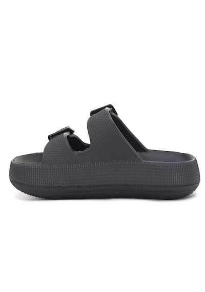 Tarzbu Çift Tokalı Siyah Unisex Terlik, Yumuşak Eva Taban, Günlük Kullanım Terlik Tarzbu14934 091 Sıyah