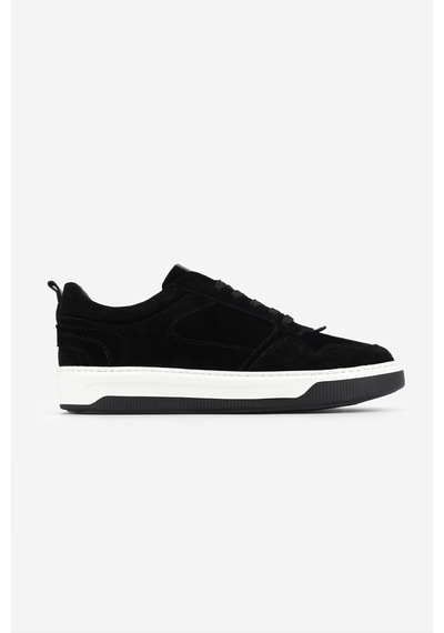 Valmenti Erkek Hakiki Deri Siyah Süet Sneakers & Spor Ayakkabı 1212 2507 Erk Ayk Y26 Sıyah Suet