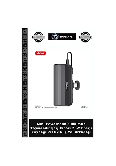 Mini Powerbank 5000 Mah Taşınabilir Şarj Cihazı 20w Enerji Kaynağı Pratik Güç Yol Arkadaşı Çok Renkli