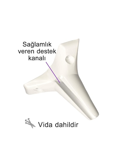 Zelve 12 Cm Beyaz Lüx Mobilya Kanepe Sehpa Ünite Koltuk Ayağı Baza Ayak