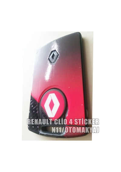 Renault Clio 4 Anahtarlık Sticker Etiket Kaplama Tuning Modifiye Monster - Sarı - Mavi - Rs