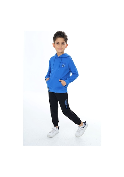 Toontoy Kids Toontoy Erkek Çocuk 2'li Takım Baskılı Kapüşonlu Cepli Sweatshirt & Beli Paçası Lastikli Cepli Jogger Eşofman Altı - Renk Bloklu & 2 İplik Saks Toontoy Kids Toontoy Erkek Çocuk 2'li Takım Baskılı Kapüşonlu Cepli Sweatshirt & Beli Paçası Lastikli Cepli Jogger Eşofman Altı - Renk Bloklu & 2 İplik Saks