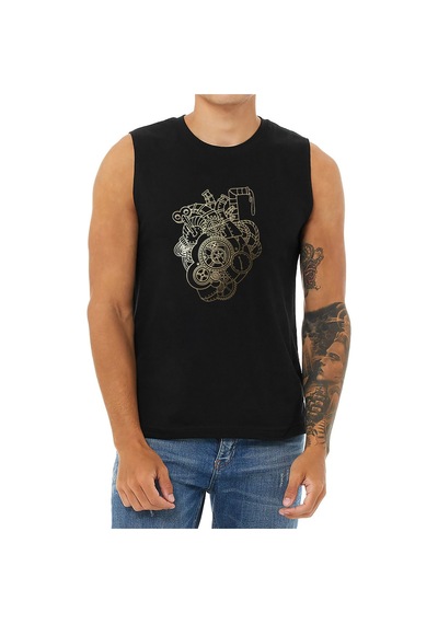 Bluu He-art Kolsuz Sporcu T-shirt Tank Top Spor Atlet